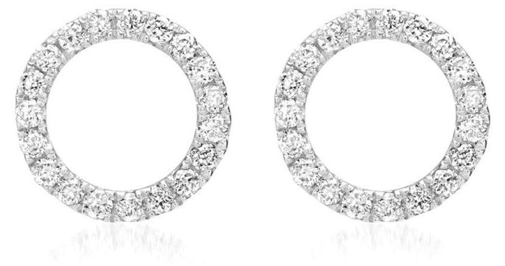 Brilladia 750er Weißgold-Ohrstecker mit 38 Diamanten 0,12 ct.