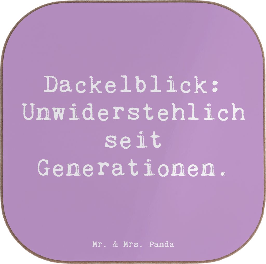 Mr. & Mrs. Panda Holzuntersetzer Spruch Kurzhaardackel Dackelblick - Lavendeltraum - Geschenk, Dackel Charakter, Wesen, kleine Hunde, Lächeln, Hun...