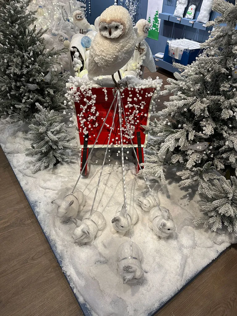 Décoration de Noël Lapin Blanc 29cm - Figurine de Table Peluche Douce - 2