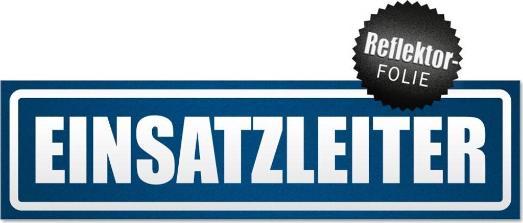 Einsatzleiter invertiert Magnetschild Schild magnetisch