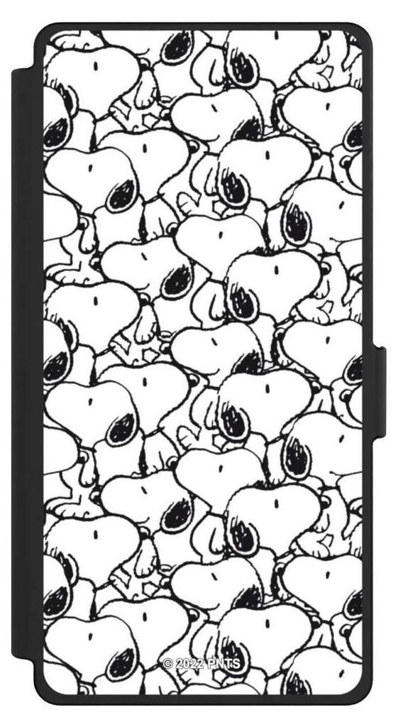 NIVOCASE Klapphülle für Samsung Galaxy S25 Ultra Handyhülle aus Kunst Leder NIVOflip schwarz Muster Peanuts Snoopy