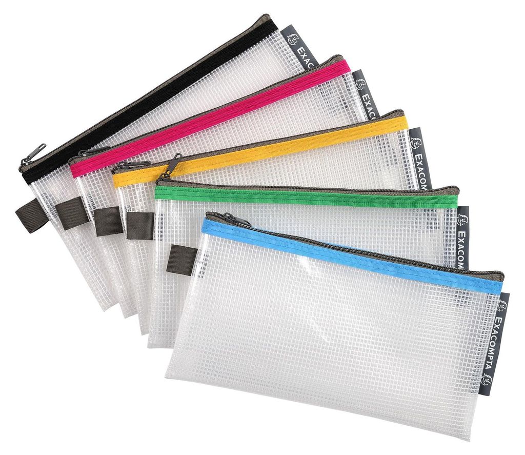 Exacompta Tasche EVA mit Reißverschluss flexibel transparent PP DL-10x21cm