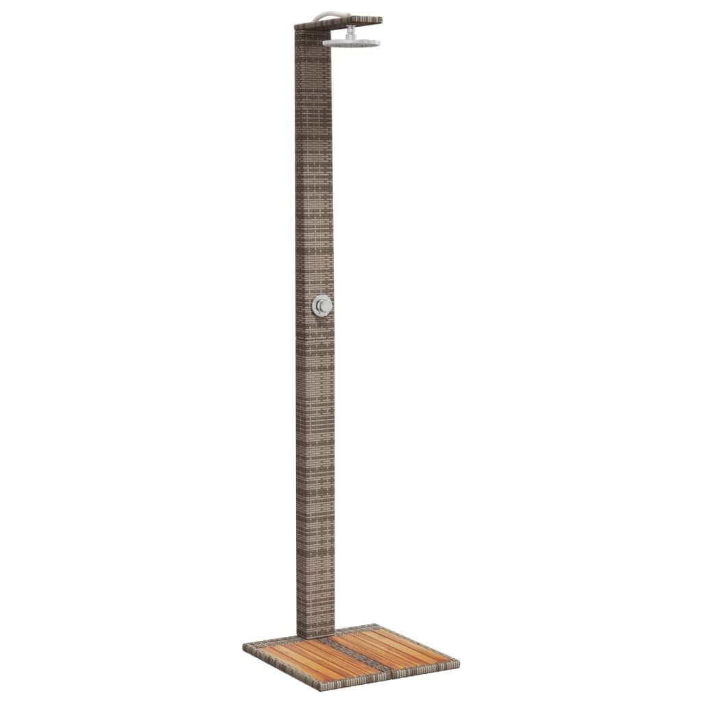 A standalone outdoor shower unit.