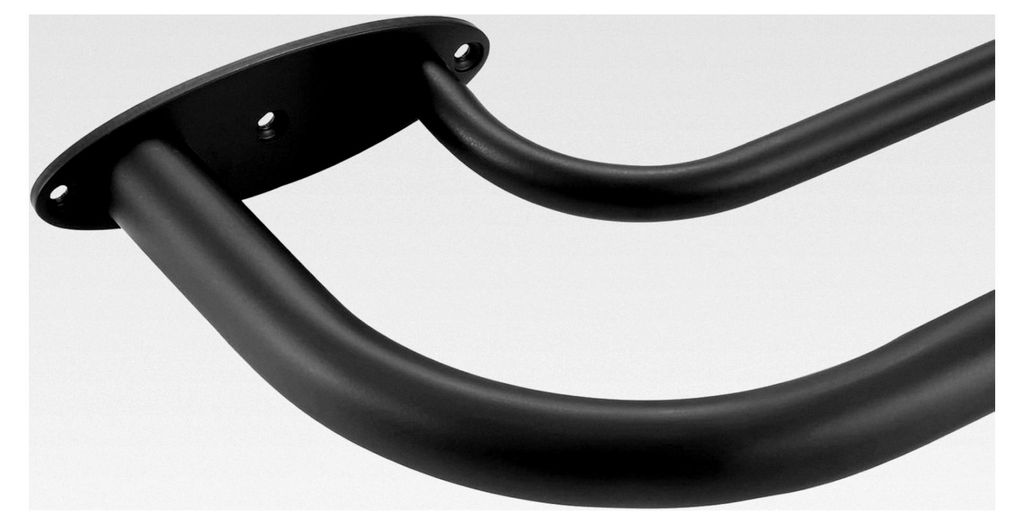 Doppeltes Gardinenstangen-Set, ausziehbare Metallstange, 2,5 cm vordere Stange und 1,6 cm hintere Stange für Fenster 71,1–121,9 cm, Mattschwarz