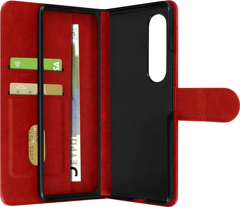 Accessorio Chic: Custodia Galaxy Z Fold 3 Avizar Chesterfield Rossa