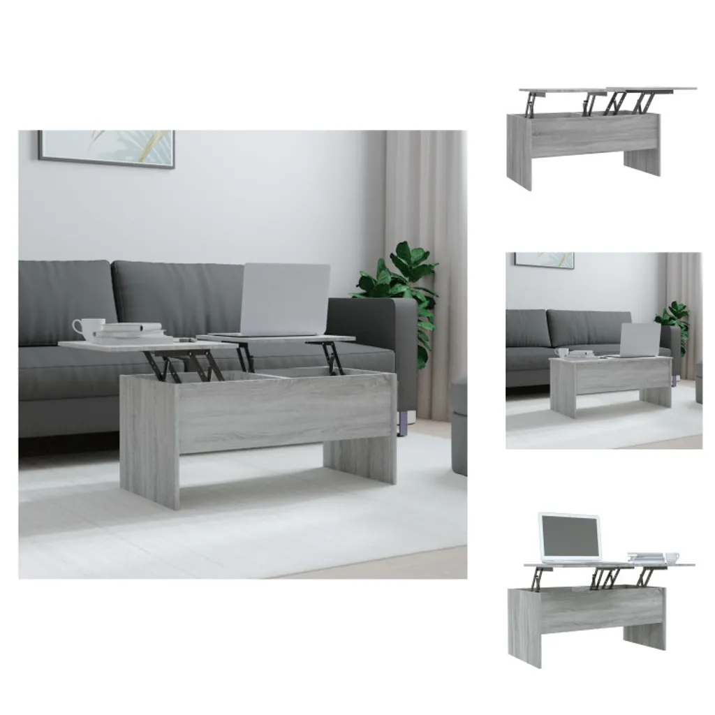 Tavolino VidaXL In Legno Multistrato Grigio Sonoma – 30,5x30x45 Cm, Con Ripiani, Minimalista E Funzionale Per Soggiorno E Ufficio