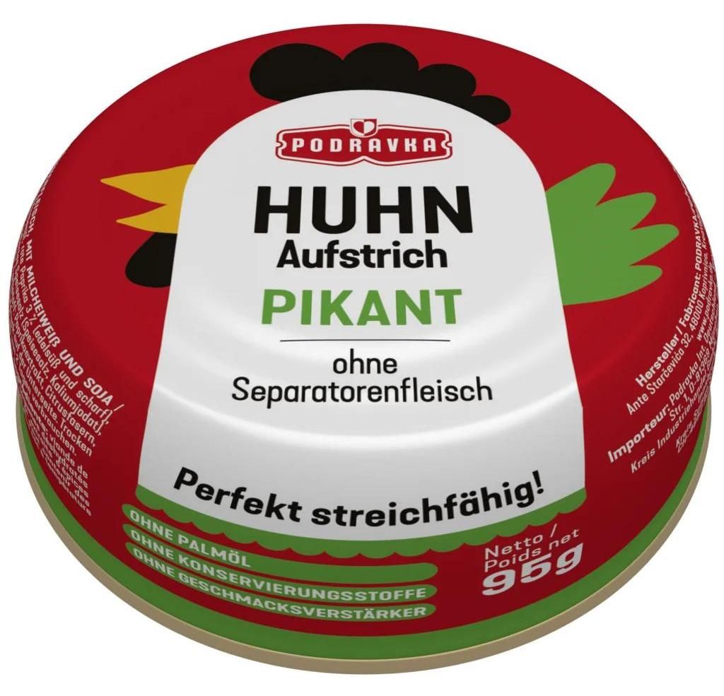 Podravka Brotaufstrich aus Hühnerfleisch pikant 95g Produktbild 