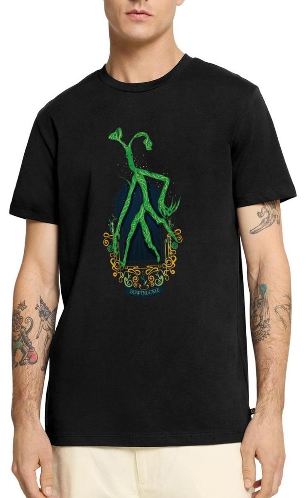 Spreadshirt Phantastische Tierwesen Bowtruckle Männer Premium T-Shirt, L, Schwarz