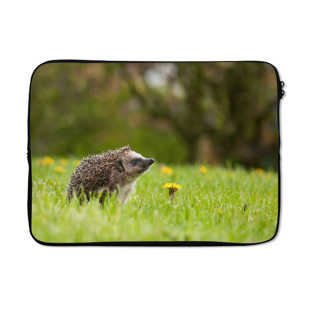 MuchoWow Laptop Hülle 13 Zoll Igel im Gras Laptoptasche - Laptophülle - Sleeve - Rundumschutz