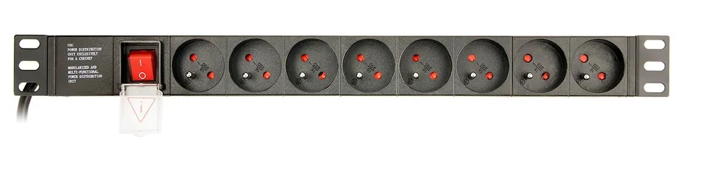 EnerGenie EG-PDU-014-F Rack Power Distribution Unit (8 FR sockets, 1U, 16A, Schuko plug, 3m, black color)