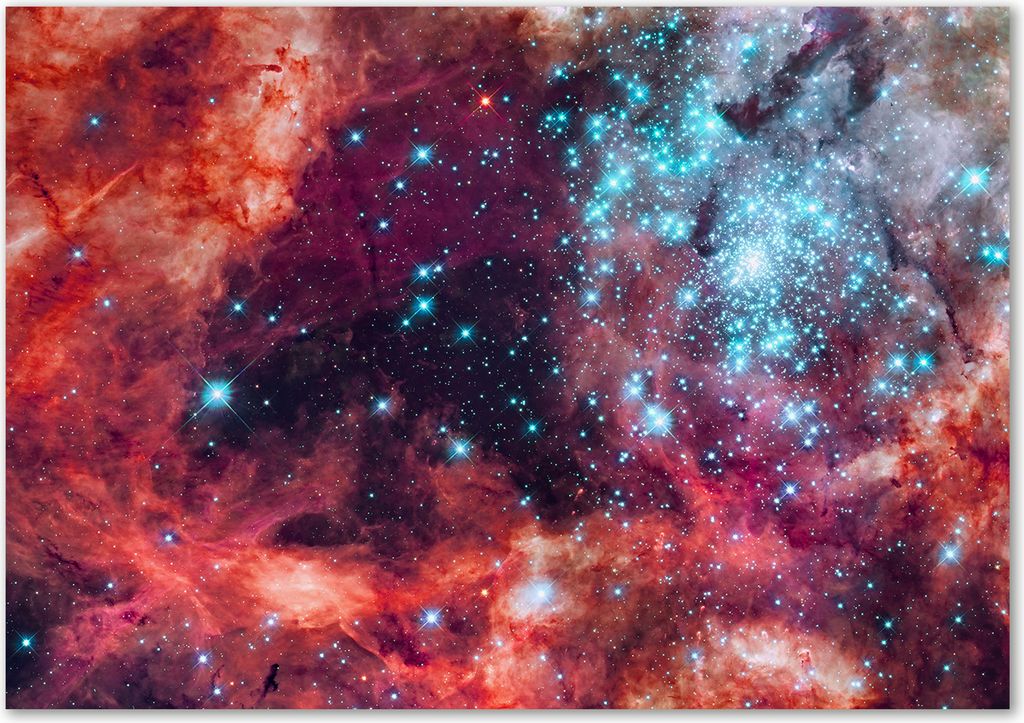 Tulup Leinwandbild - 100x70 cm - Wandkunst - Drucke auf Leinwand - Leinwanddruck - Weltall & Science-Fiction - Mehrfarbig - Magellans Wolke