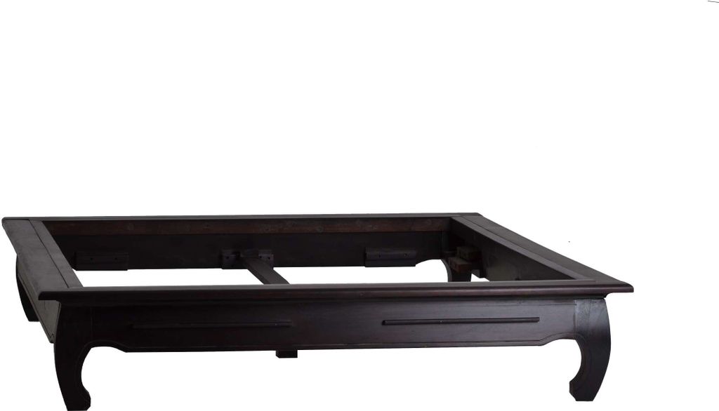 MiaMöbel Bett Colombo 180 cm Kolonialstil Massivholz Pinie Walnuss