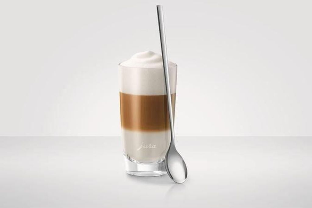 Latte Macchiato Löffel Set, 6 Stück, Jura Macchiato, Edelstahl CNS 18/10, Poliert