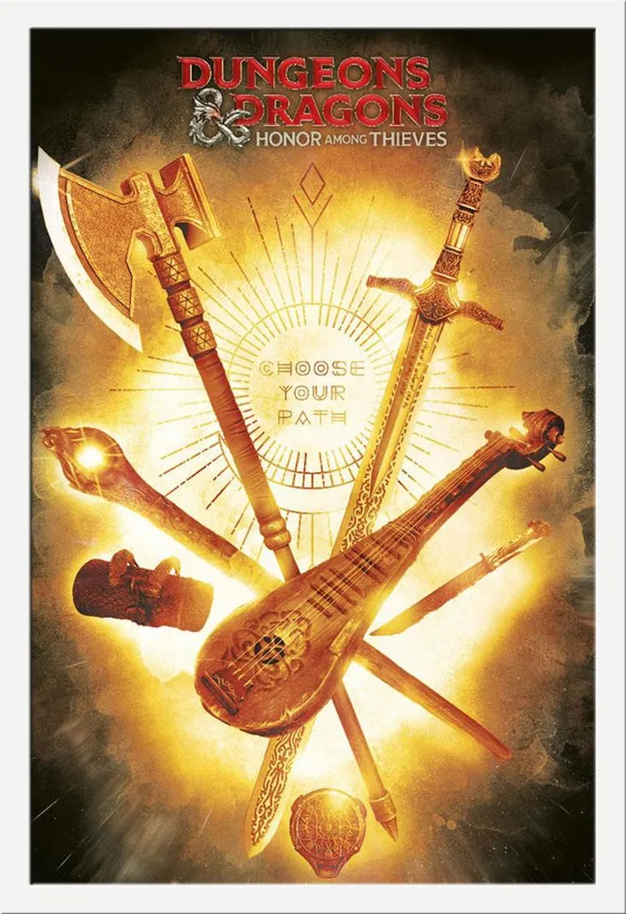 Poster Dungeons & Dragons Honor Among Thieves avec cadre Shinsuke Maxi
