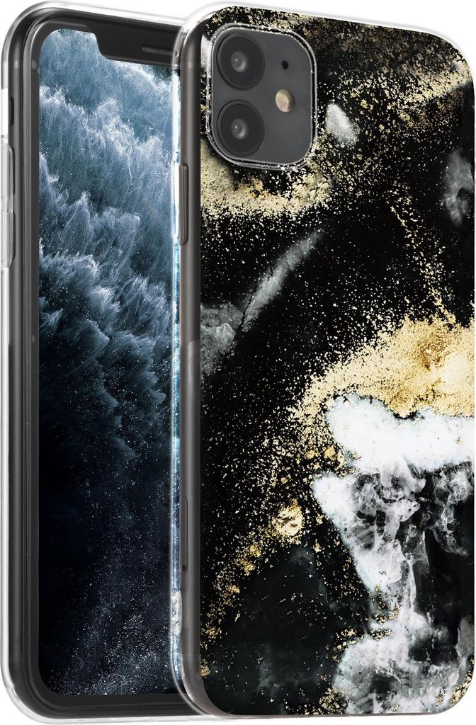 Hülle für Apple iPhone 12 Mini Schutzhülle Marmor Motiv Handy Case Silikon Slim Cover