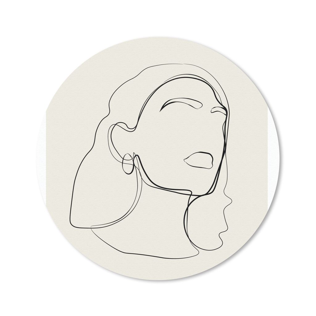 MuchoWow Mauspad Mousepad Frauen - Linienkunst - Text - Zitate 30x30 cm - Mousepads - Maus Mat - Pad - Mausunterlage - Tischunterlage - Schreibti...