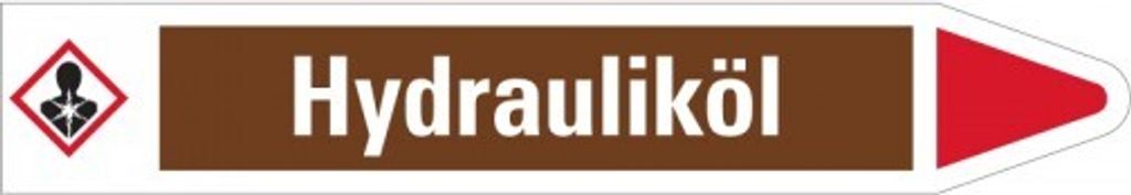 Dreifke Aufkleber I RKZ-Etikett Hydrauliköl, rechts, braun/weiß/rot, für Ø 4...