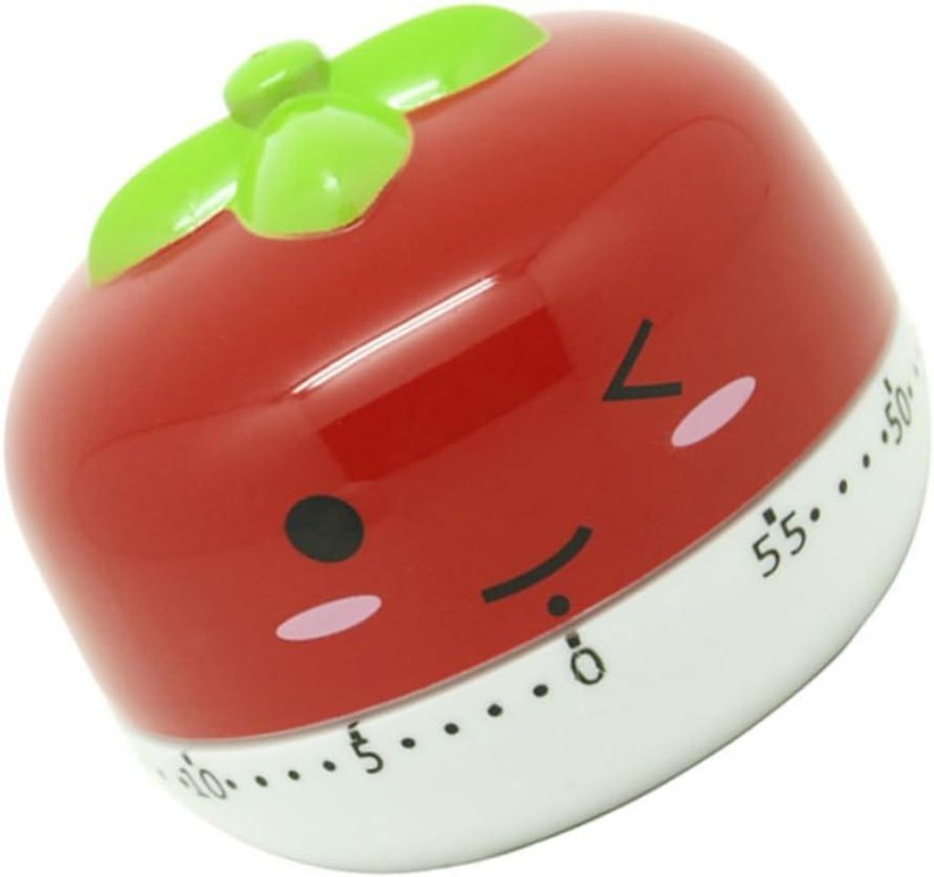 Mechanischer Küchentimer in Tomatenform – Kreativer visueller Timer für Koch- und Backerinnerungen – Zufällige Farbe