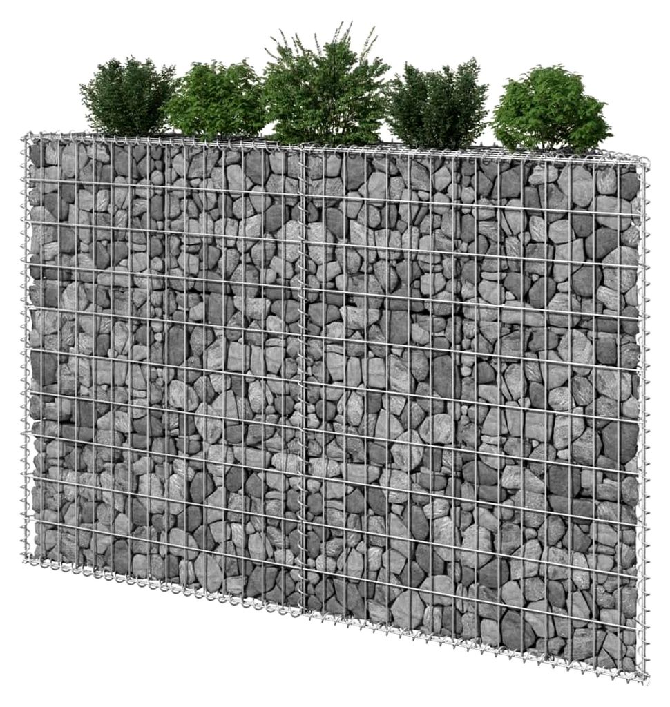 Hochbeet Trapezium Gabion aus verzinktem Stahl 150x20x100 cm