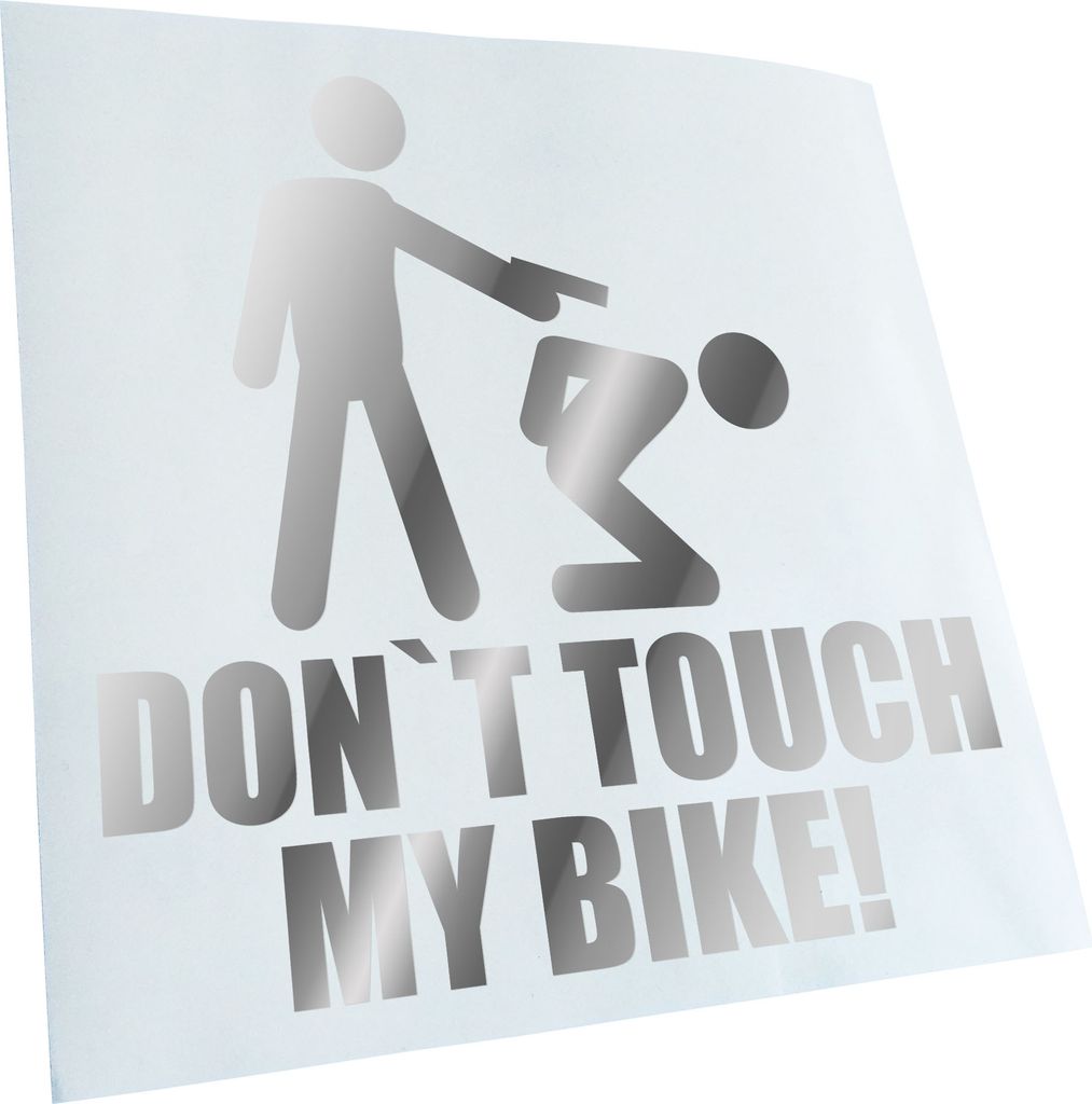 Kiwistar - Autoaufkleber - Dont Touch My Bike! Heckscheibenaufkleber - Aufkleber für Auto Kfz Fahrrad, LKW, Truck Mofa