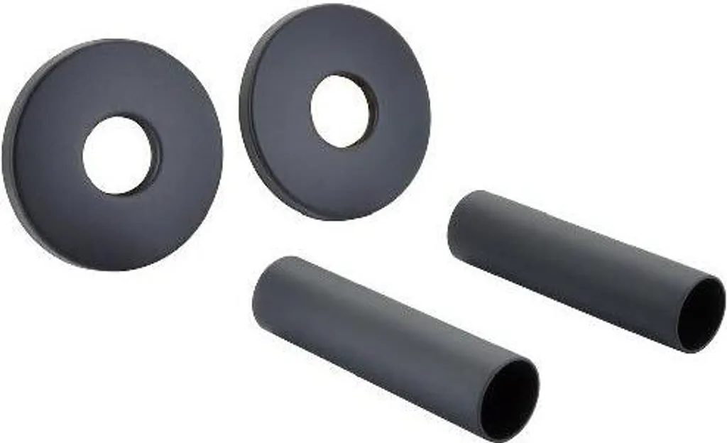 Cachez les trous de mur avec le set de rosaces noir mat Sapho CP6135B rond