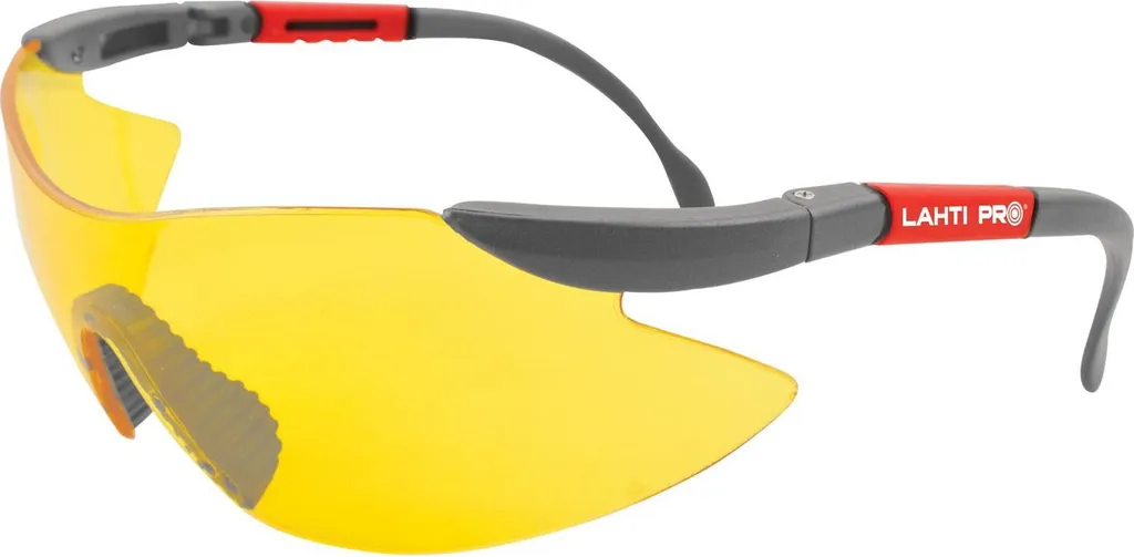 Lunettes de protection de chantier jaunes ajustables avec étui souple