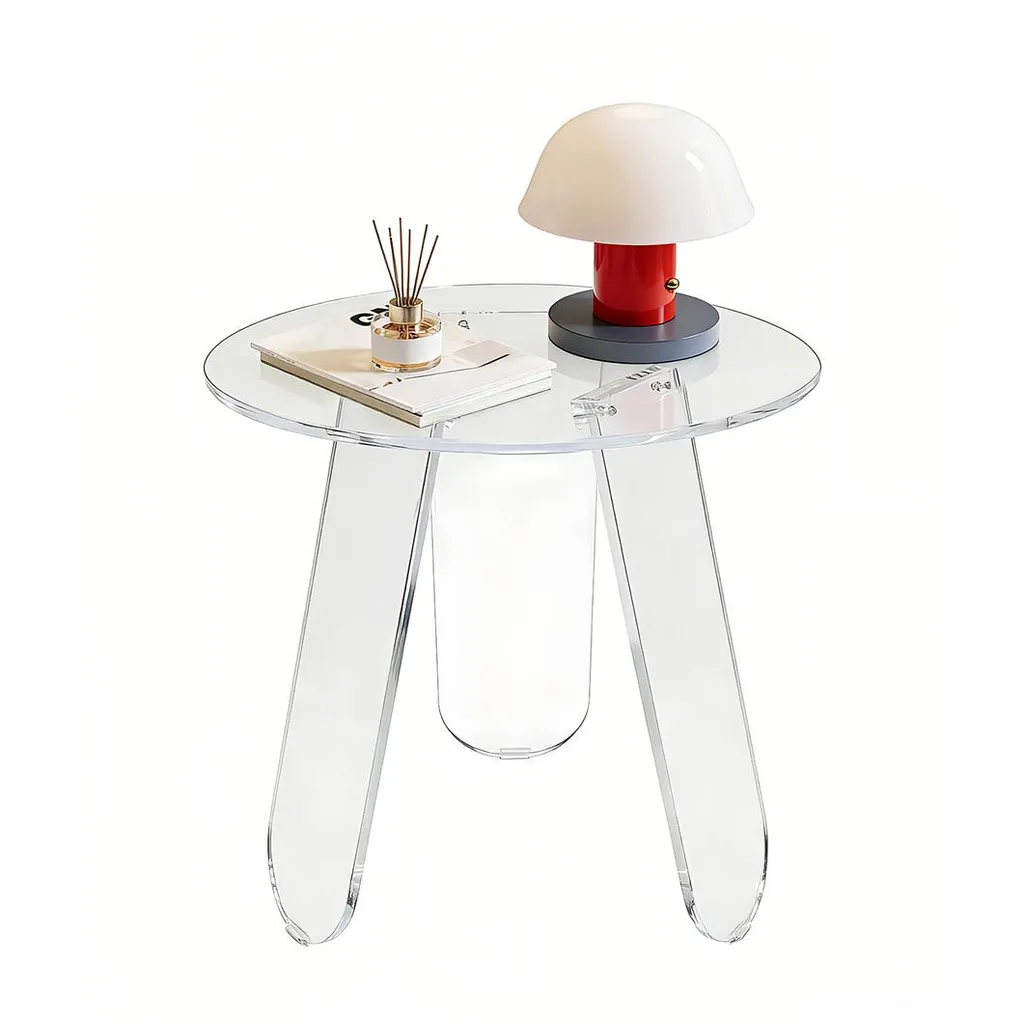 Table d'appoint de canapé en cristal acrylique pour coin lecture - 11