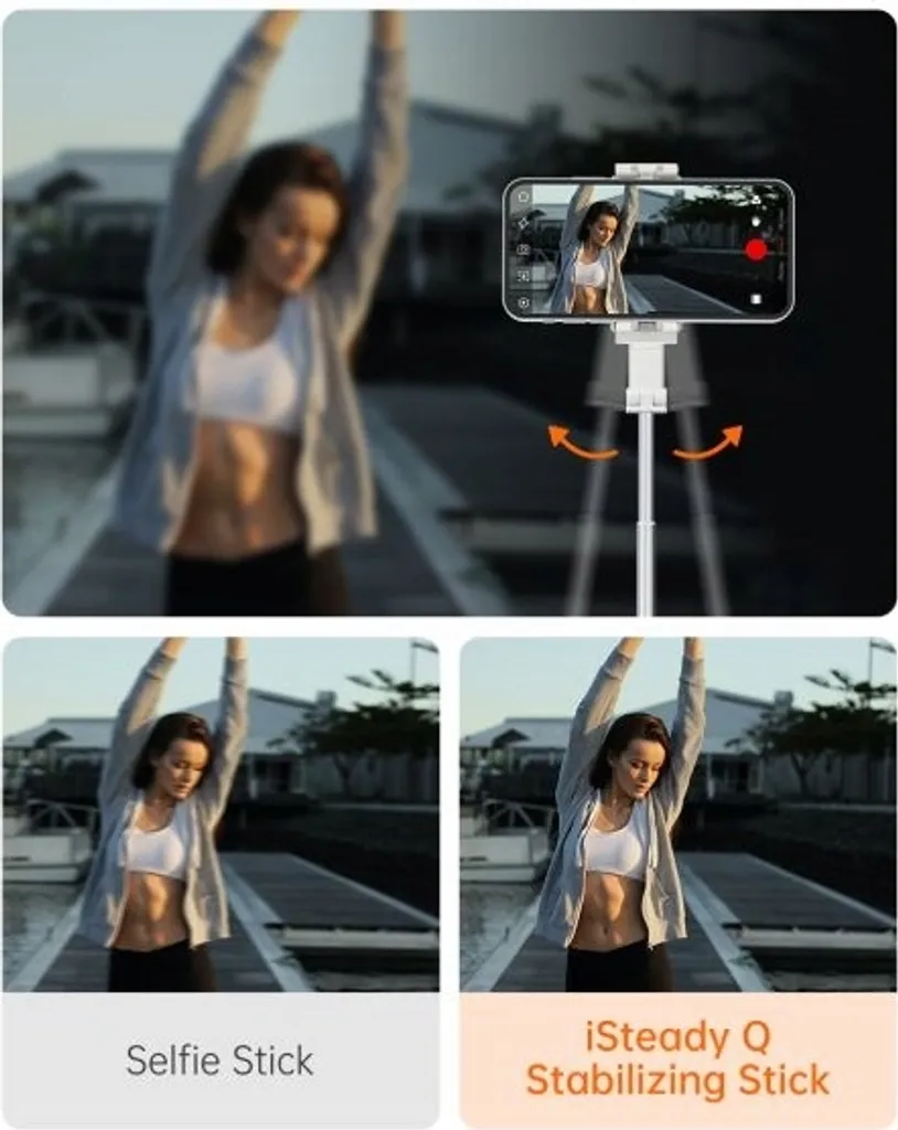 Hohem iSteady Q Nero: Stabilizzatore Smartphone 4-in-1 e Gimbal Desktop - 19