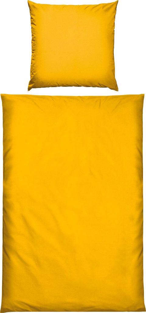 Erwin Müller Bettwäsche Ansbach" curry 1x 135x200 cm + 1x 80x80 cm"