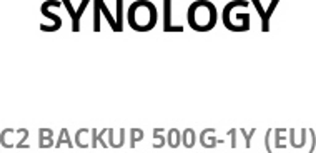 Synology C2 Backup 500 Go 1 An EU - Stockage Chiffré AES-256 Cloud