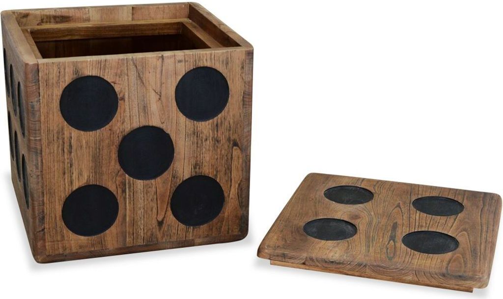 vidaXL Aufbewahrungskiste Mindi-Holz 40 x 40 x 40 cm Produktbild 