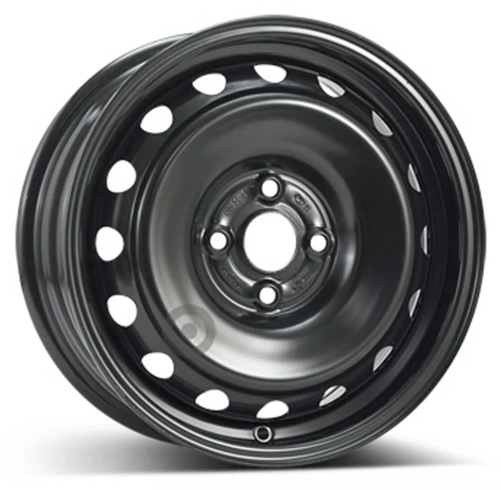 ALCAR ACCIAIO 5015 6x15 4x100 ET47 Jante acier solide noire 15" "