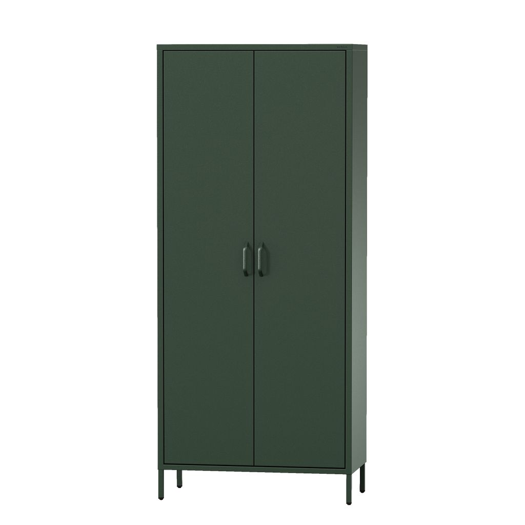 Jan Nowak Kleiderschrank 2 Türig, Metallschrank Glitzernd - Produktbild 