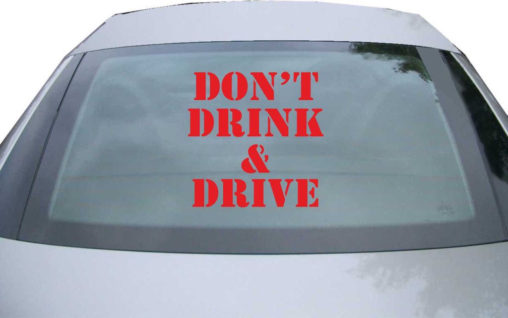Indigos UG - Aufkleber Heckscheibe & Motorklappe DE7104 - rot - 600x600 mm - Dont drink and drive - Auto Scheiben Fenster Heckklappe Tuning Racing ...