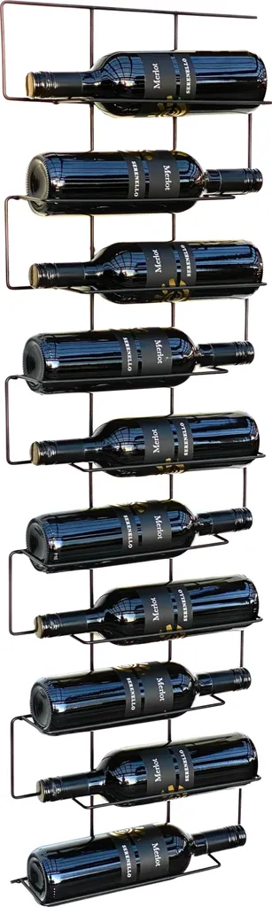 DanDiBo 96136 Casier à vin mural en métal noir étroit pour bouteilles