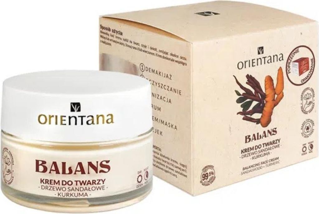 ORIENTANA Tag & Nacht Gesichtscreme - Kurkuma & Sandelholz Produktbild 