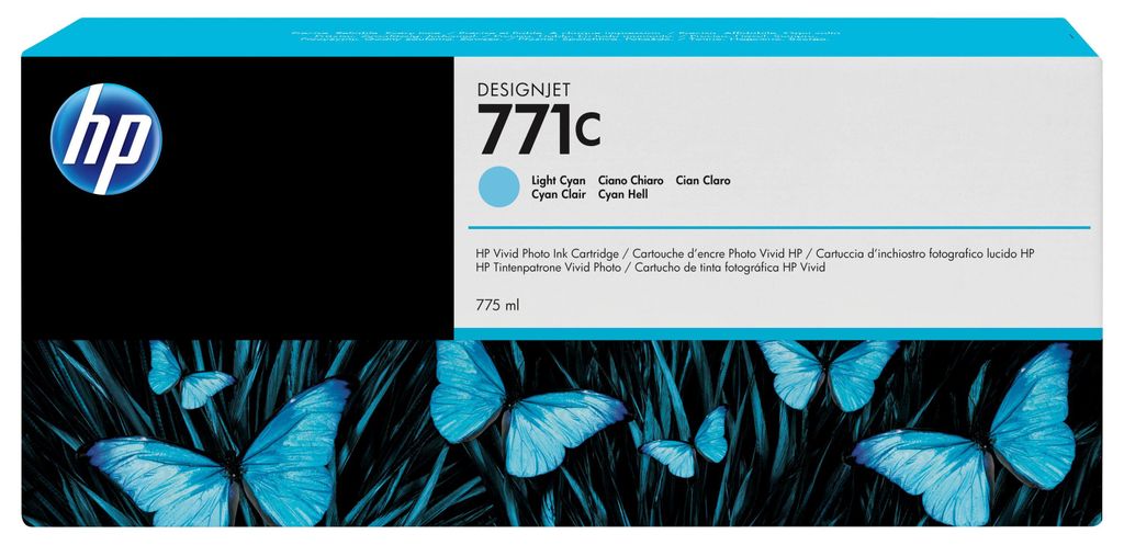 HP 711C 775-ml Light Cyan Ink Cartridge
