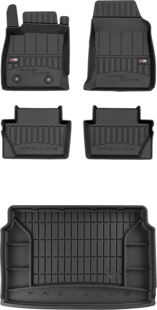 FROGUM Gummimatten Auto Fußmatten + Kofferraummatte für Ford EcoSport II 2017-22