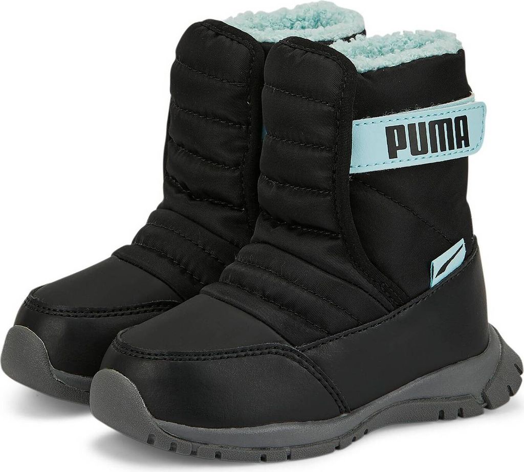 Puma Nieve Winterstiefel Kleinkinder schwarz hellblau Gr 26