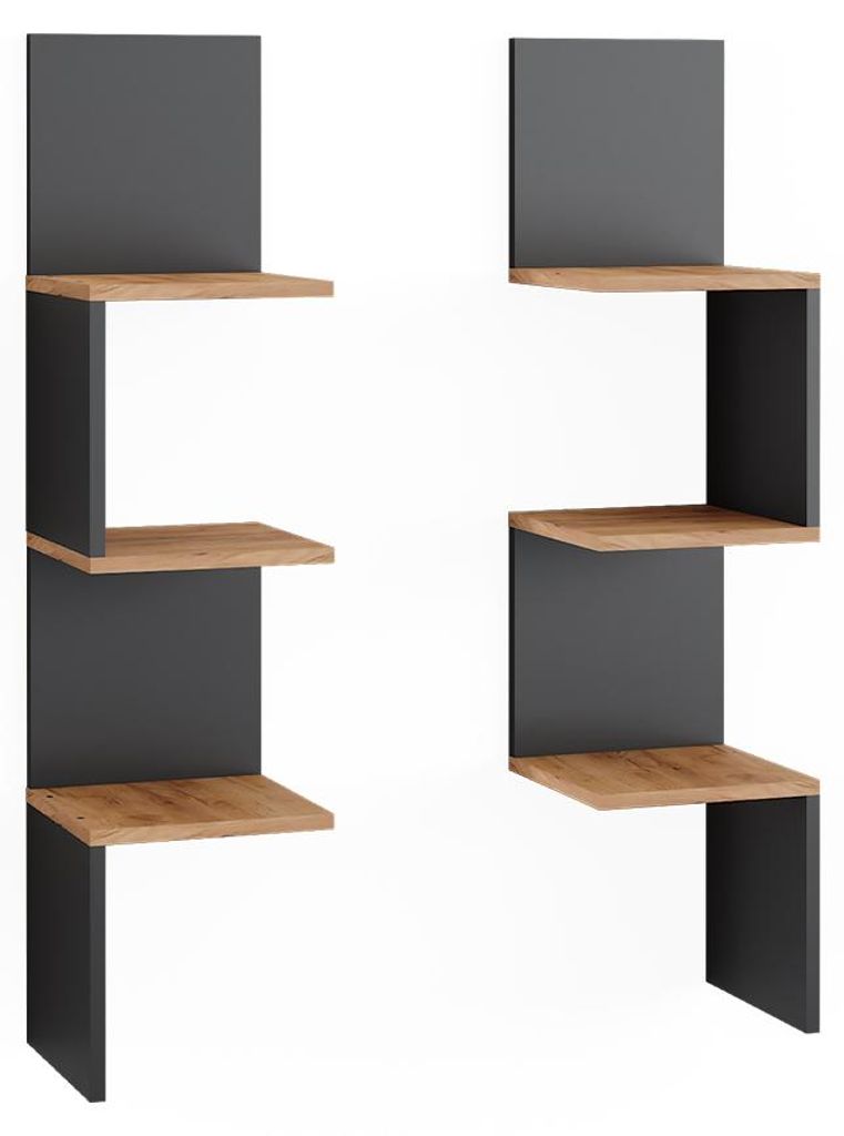 Mensola ad angolo Vicco Paolo Antracite 28 x 116.4 cm Set Immagine del prodotto 