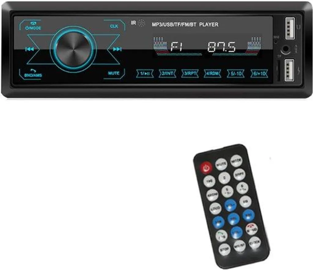 Autoradio Bluetooth 12V Lecteur MP3 USB et Écran LED 7 Couleurs AR-402