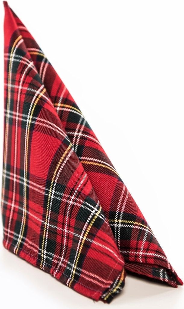 Tischwäsche im Schottenkaro rot kariert 50 x 50 - 12er Pack