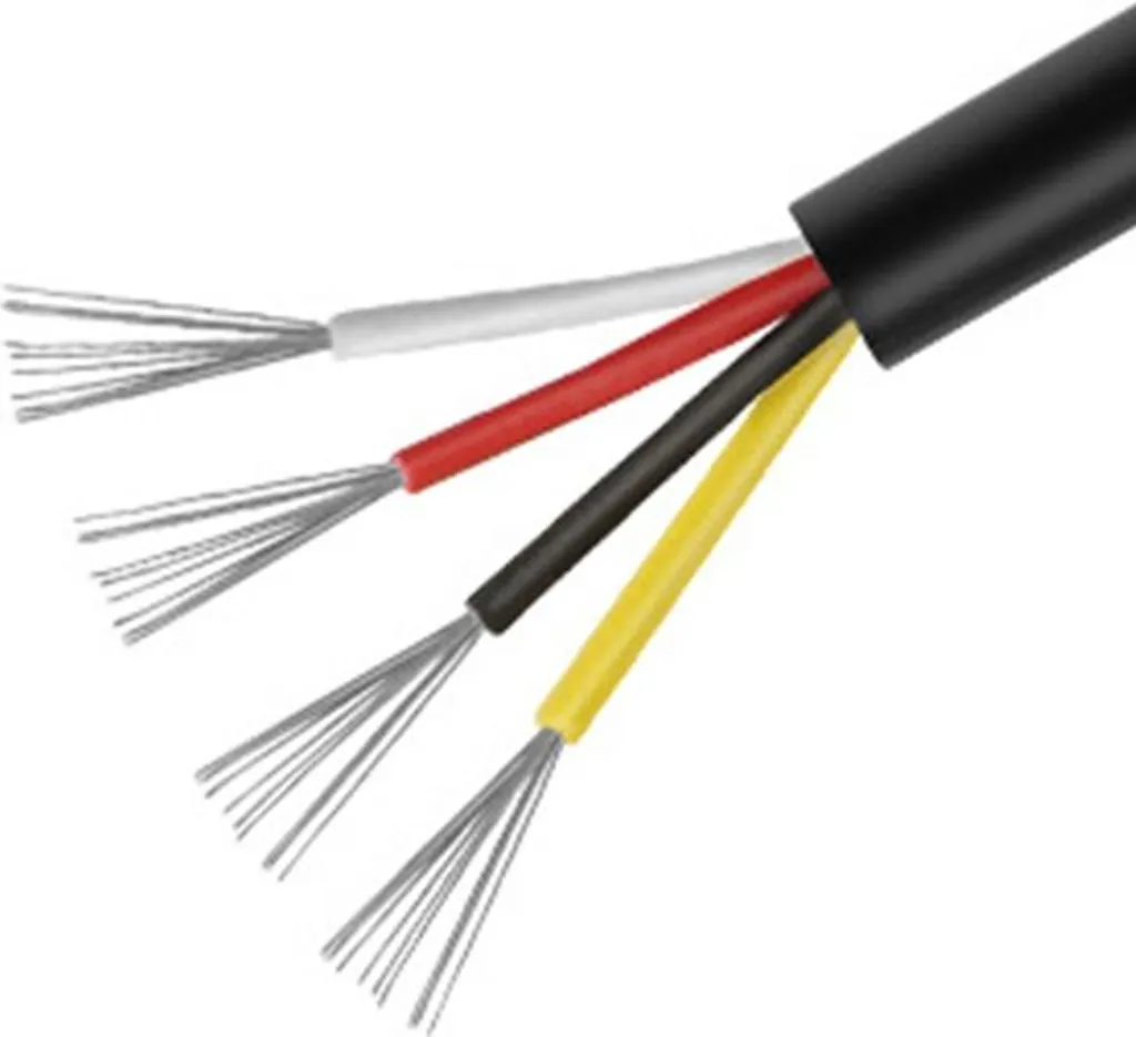 Cavo Multicore Nero UL2464 16AWG 4 Poli - 5m Rame Stagnato Professionale
