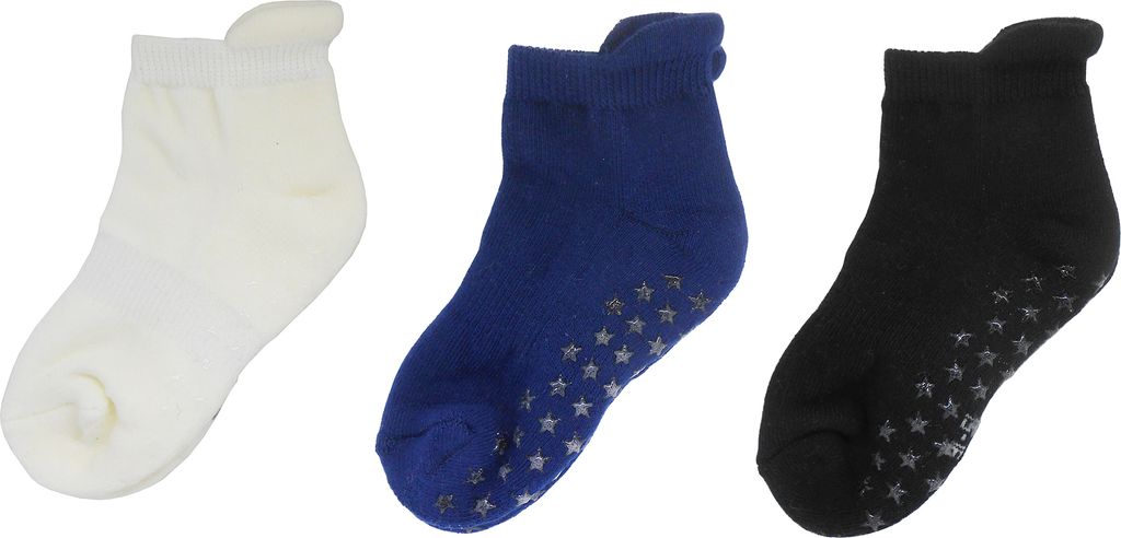 YALION 3 Paar Kinder Antirutschsocken Jungen Mädchen Baumwolle Babysocken Haussocken Thermosocken Krabbelsocken Weich, Schweiß Absorbierend, Atmu...