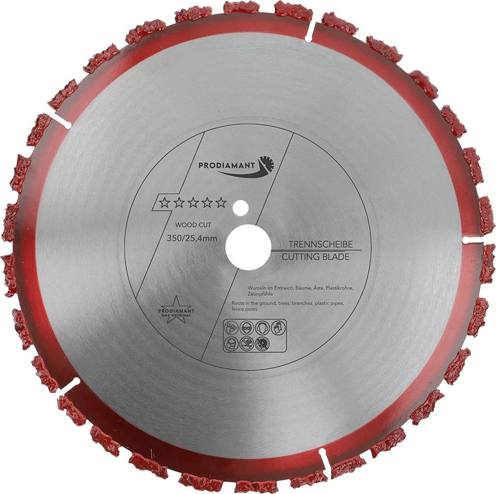 PRODIAMANT HM Trennscheibe 350mm x 25,4mm für Holz und Bitumen Woodcut