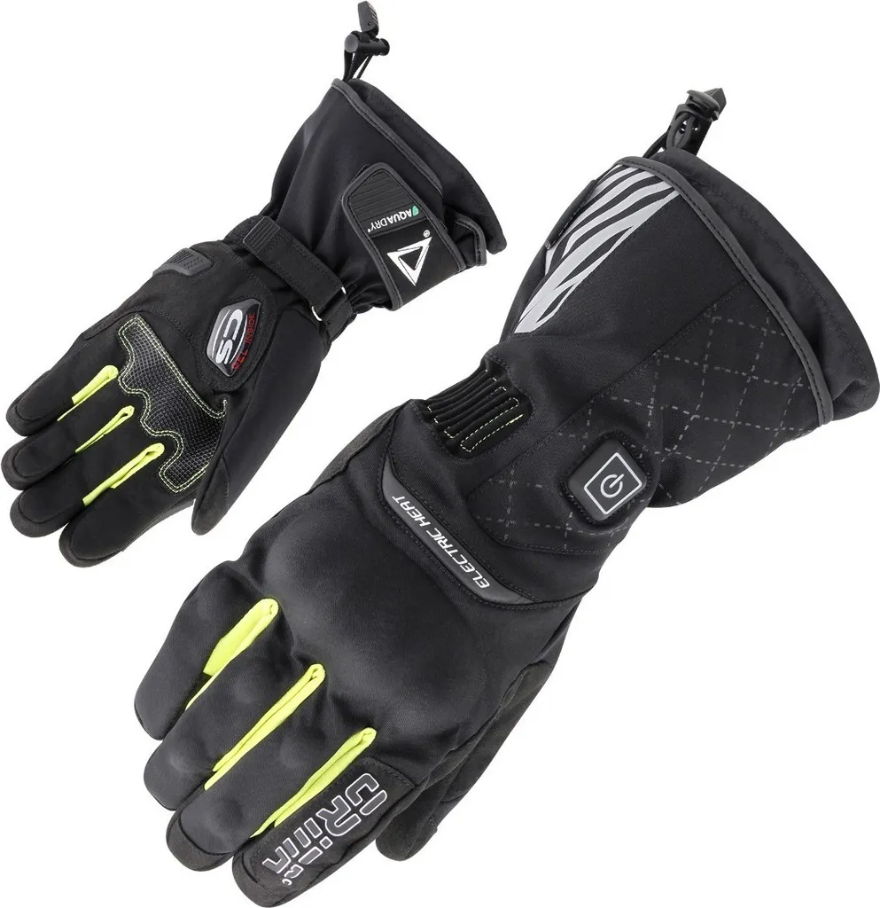 Gants de moto chauffants Orina Tesla Noir et Jaune Taille 2XL Confort