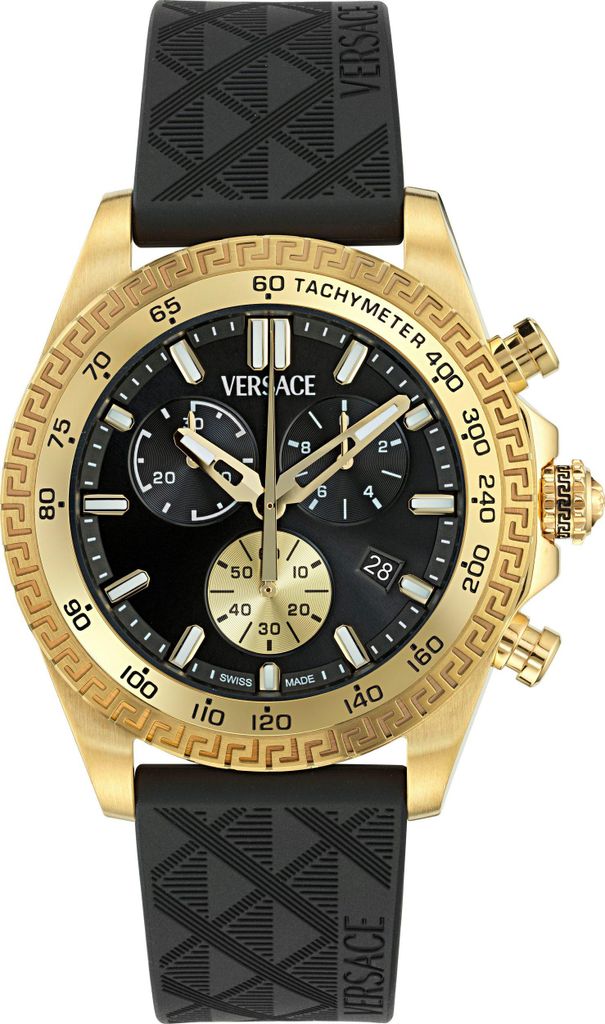 Versace VE9K00224 Chrono X Gent Chronograph gold schwarz Produktbild 
