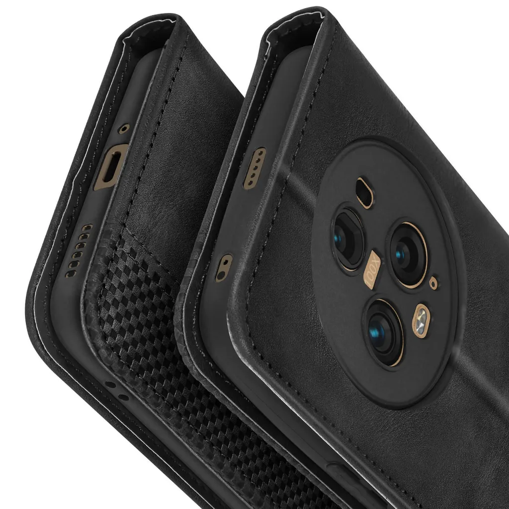 Cover Honor Magic 5 Pro Business - Portafoglio in Pelle e Stand Nero - 6