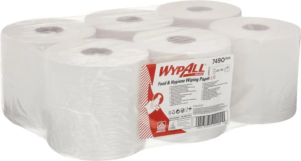 WypAll L10 7490 Carta Asciugatutto Professionale 6 Rotoli x 630 Fogli