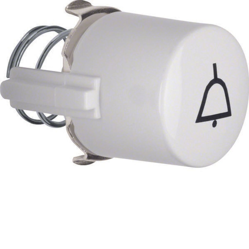 Berker 1227 Tasterknopf für Drucktaster und Lichtsignal E10 polarweiß, glänzend 1930/Glas/Pa